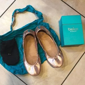 Rose Gold Glam Tieks - Size 8